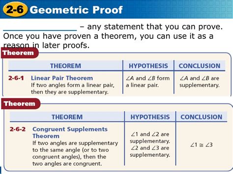 PPT - Write two-column proofs. Prove geometric theorems by using