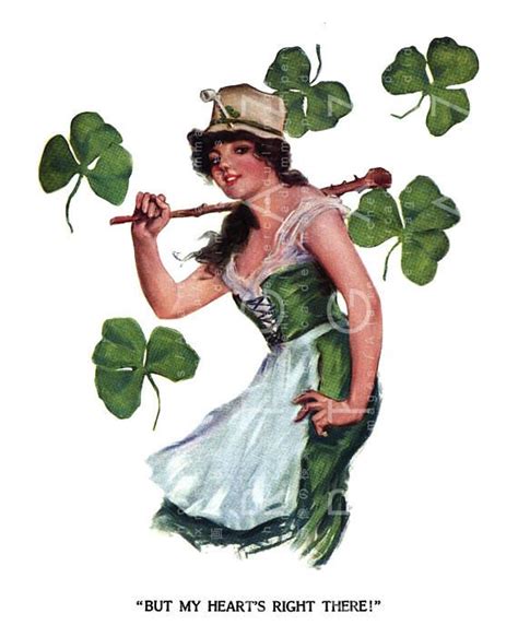 Beautiful Irish Girl Vintage Digital St Patricks Day Irish Girls