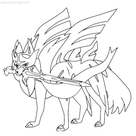 Pokemon Zacian Coloring Pages Pokemon Coloring Pages