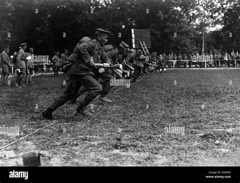 German Sports Competition Behind The Front 1916 Stock Photo Alamy