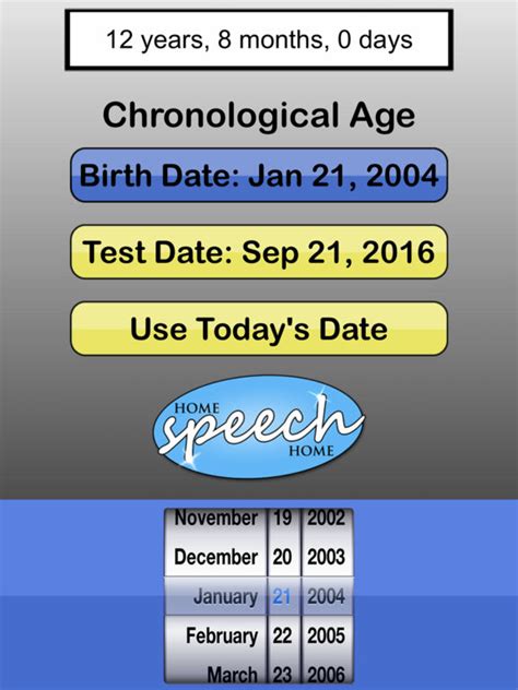 Chronological Age Calculator In Months Thinkingsilope