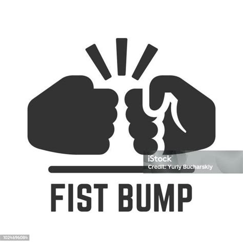 Vector Fist Bump Simple Flat Icon Of Two Fight Hand Or Together Punch