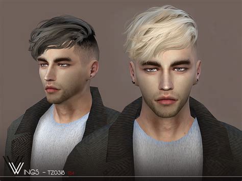 The Sims Resource Wings Tz0318 Sims 4 Hairs Sims 4 Hair Male Mobile