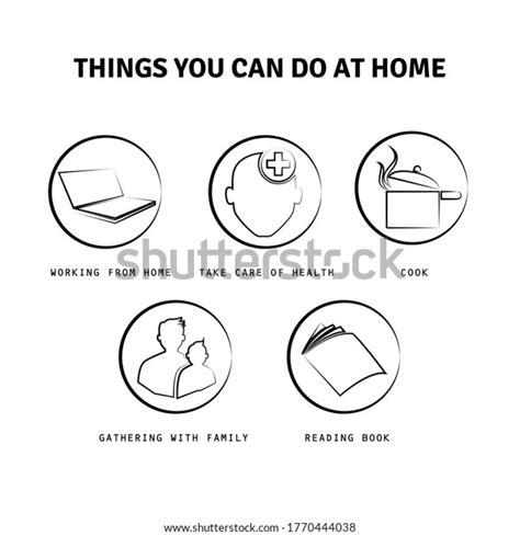 Things You Can Do Home Stock Vector Royalty Free 1770444038