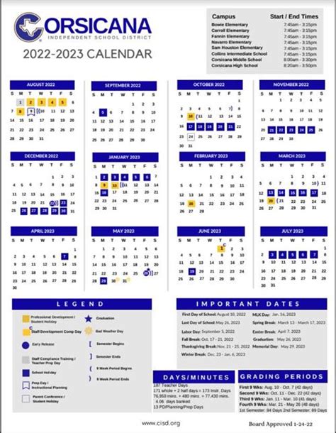 Back To School 2022 2023 Academic Calendar