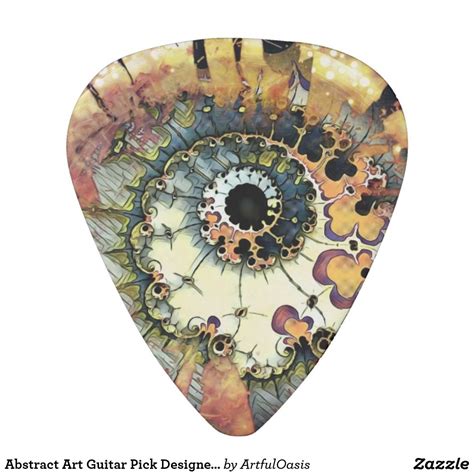 Abstract Art Guitar Pick Designed By Artful Oasis Abstract Art