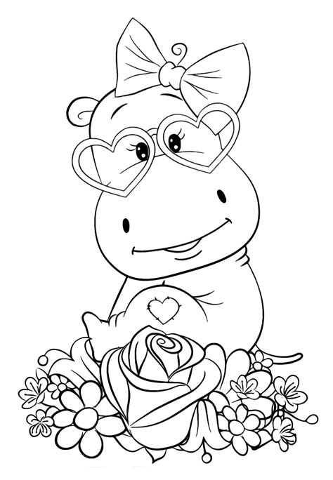 Hippo Coloring Pages For You