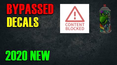 Roblox New Bypassed Imagesdecals Working 2020 Youtube