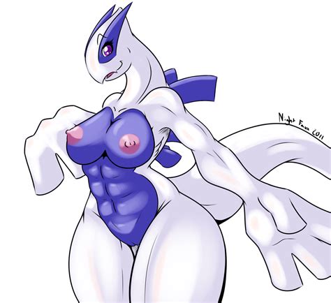 Rule Anthro Breasts Color Female Female Only Lugia Nightfaux Nipples Nude Pokemon Purple