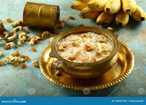 Sweet Semiya Payasam Served In Brass Bowl Stock Photo Image Of Foods Festival