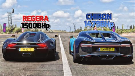 Fh5 Drag Race Bugatti Chiron Vs Koenigsegg Regera Youtube
