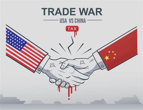 Premium Vector Trade War China Vs Usa Trade And American Tariffs As Economic Taxation Dispute