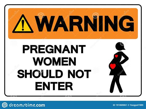 Warning Pregnant Women Should Not Enter Symbol Sign Vector