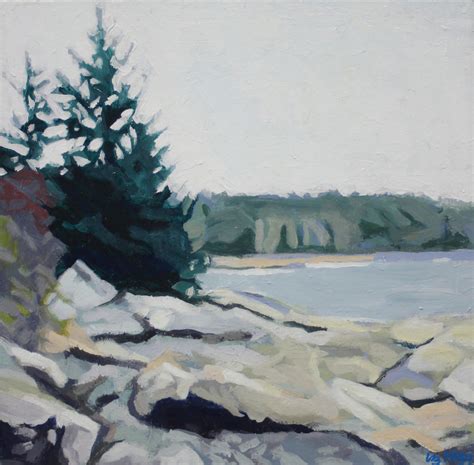 “another Shore” By Liz Hoag 12 X 12 Acrylic On Canvas Sold Maine
