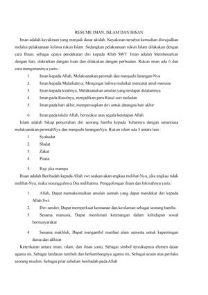 Resume Wajib Pertemuan Ke Ilmu Tauhid Dan Ilmu Akhlak Akhlak Dan