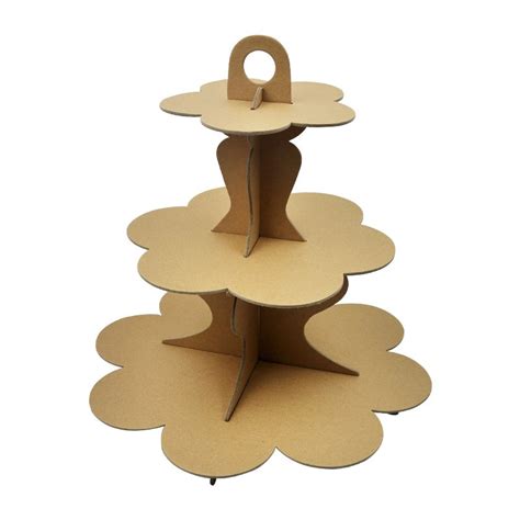 3 Layers Cardboard Kraft Paper Cake Stands Partymakercn