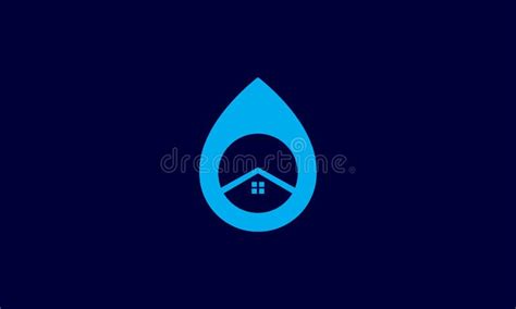 Home With Drop Water Logo Design Vector Symbol Illustration Graphic