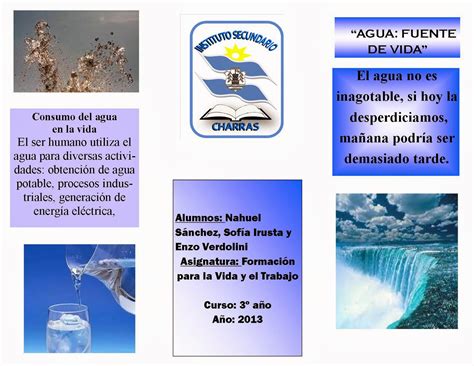 Agua Fuente De Vida Folletos Publicitarios