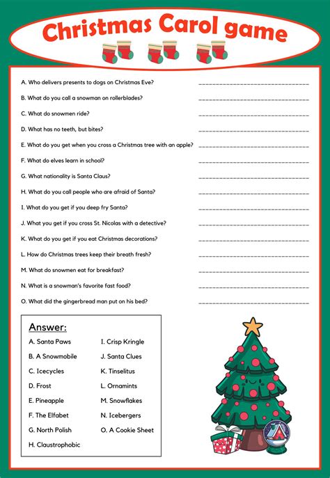 Christmas Brain Teasers Printable