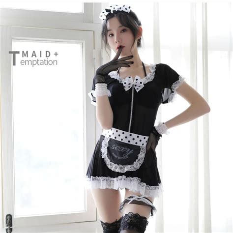 Hot Sexy Lingerie Cosplay Erotic French Apron Servant Lolita Maid