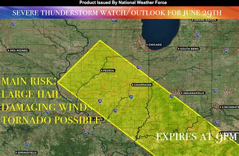 Severe Thunderstorm Watch Issued From Il Through In And Portion Of