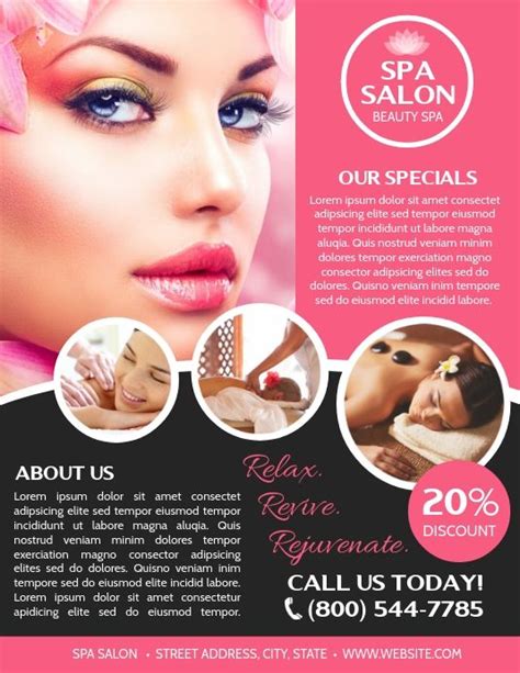 Spa Salon Flyer Templates Spa Advertising Flyers Beauty Spa Templates Small Business Flyers