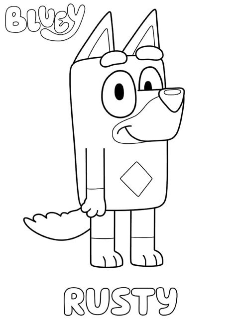 Rusty From Bluey Coloring Page Free Printable Coloring Pages For Kids
