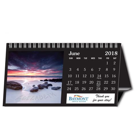 Deluxe Mini Desk Tent Calendar Branded Desk