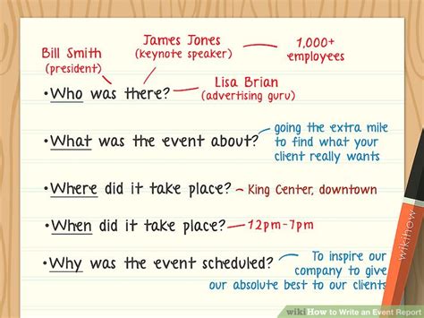 How To Write An Event Report 12 Steps With Pictures Wikihow
