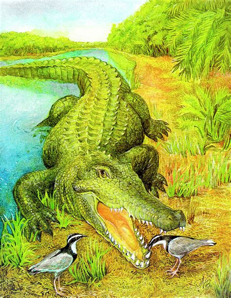 Crocodile Painting By Natalie Berman Pixels