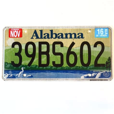 2016 Alabama License Plate 39bs602 Morgan County License Plate Art