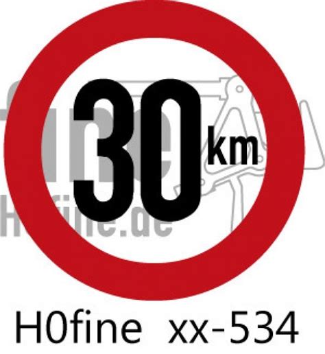 Verkehrszeichen Geschwindigkeitsbegrenzung 30 Kmh