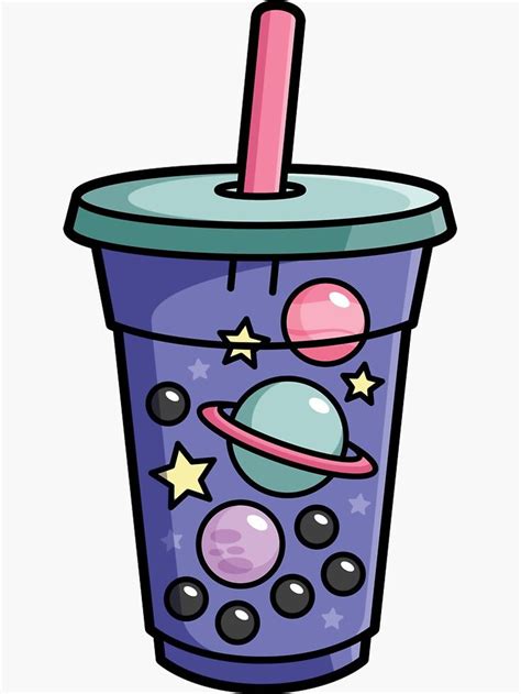 Check out our boba tea selection for the very best in unique or custom, handmade pieces from our tea shops. 'Kawaii Bubble Tea in Space' Sticker by BobaTeaMe (With ...