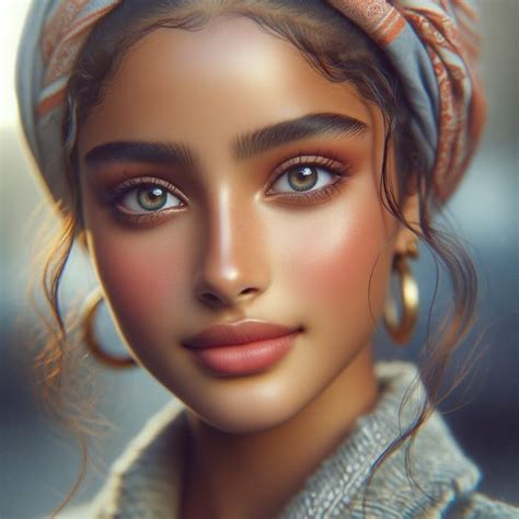 Beautiful North African Girl With Sweet Radiant Features Ai Art