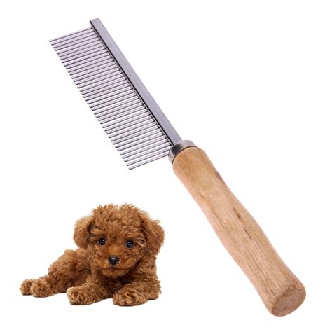 20cm Stainless Steel Close Teeth Pet Comb Dogs Cats Hair Removal Single