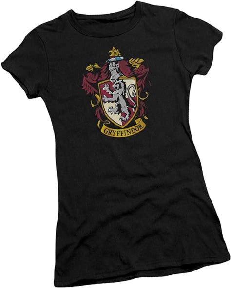 Gryffindor Crest Harry Potter Juniors T Shirt Large Black Amazonca