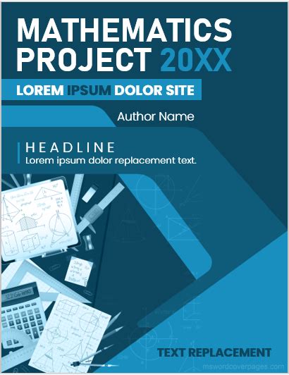 Mathematics Project Front Page Designs Download And Edit