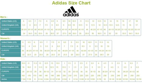 Adidas Shoe Size Chart Compared To Nike Adidou