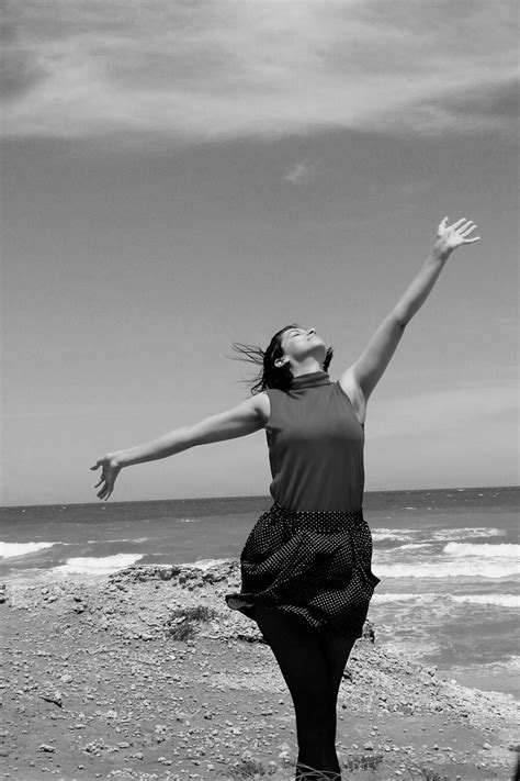 Free Images Beach Sea Water Black And White Woman Wave Model Peace Dress Happiness