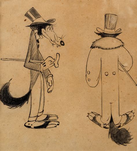 Concept Drawings By Ferdinand Horvath For Disneys Big Bad Wolf 1933