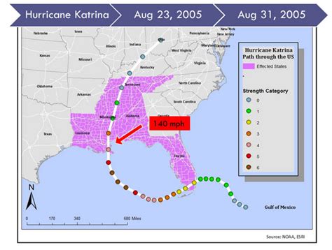 Hurricane Katrina Map Of Path
