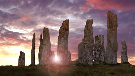 Standing Stones Of Callanish Outer Hebrides Of Scotland On The Isle