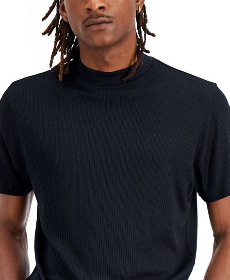 Inc International Concepts Mens Mock Neck Short Sleeve Shirt Created
