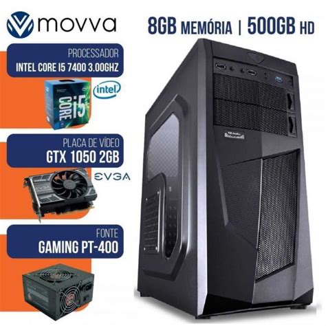 Computador Gamer Mvx5 Intel I5 7400 30ghz 7ª Ger Mem 8gb Hd 500gb