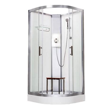 Vidalux Pure Electric 900mm Shower Cabin White Lux White 85kw 11654