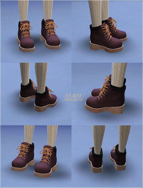 Femalehiking Boots여자 신발 Sims4 Marigold 부츠 하이킹 부츠 신발