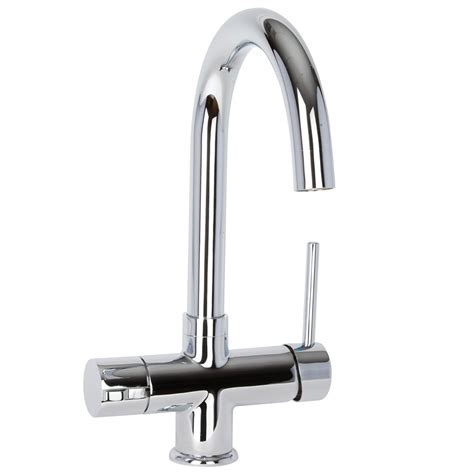 Astini Immediato 3 In 1 Ambient And Hot Water Chrome Kitchen Sink Mixer