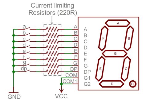 7 Segment Led Display Circuit Diagram