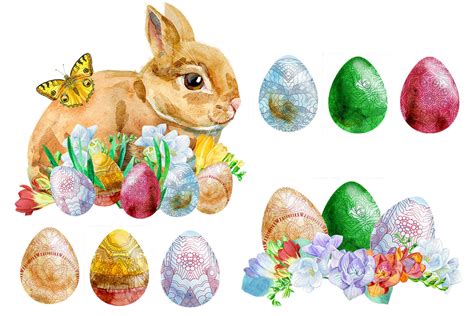 Watercolor Happy Easter By Watercolor Fantasies Thehungryjpeg
