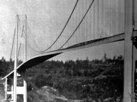 Photograph Of The First Suspension Bridge Over The Tacoma Narrows Part